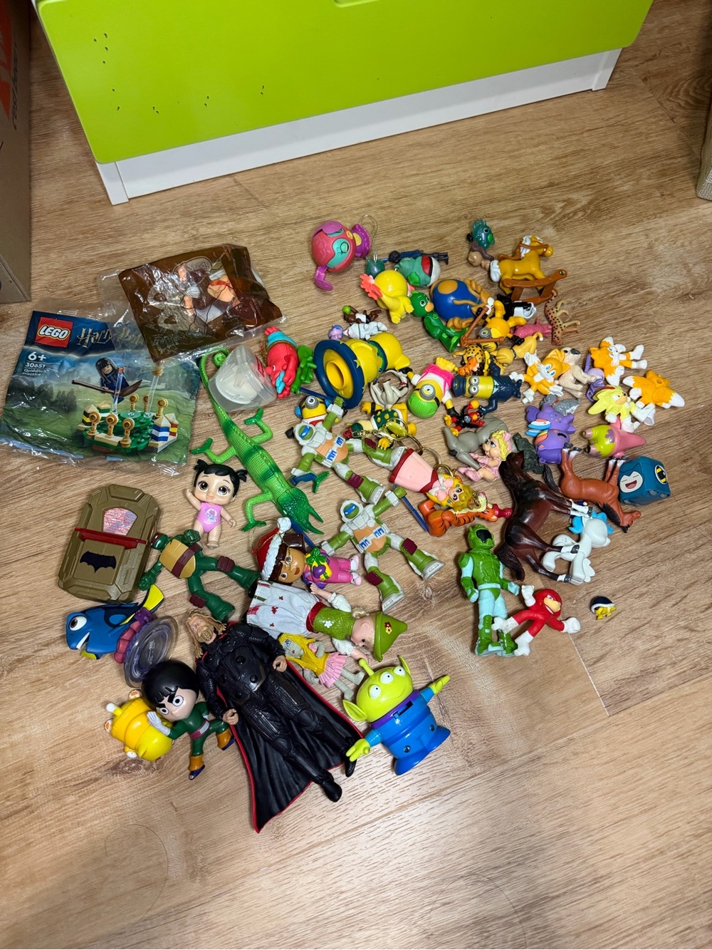 Disney Multicolor Assorted Character Figure Lot - Yellow Green Blue Pink